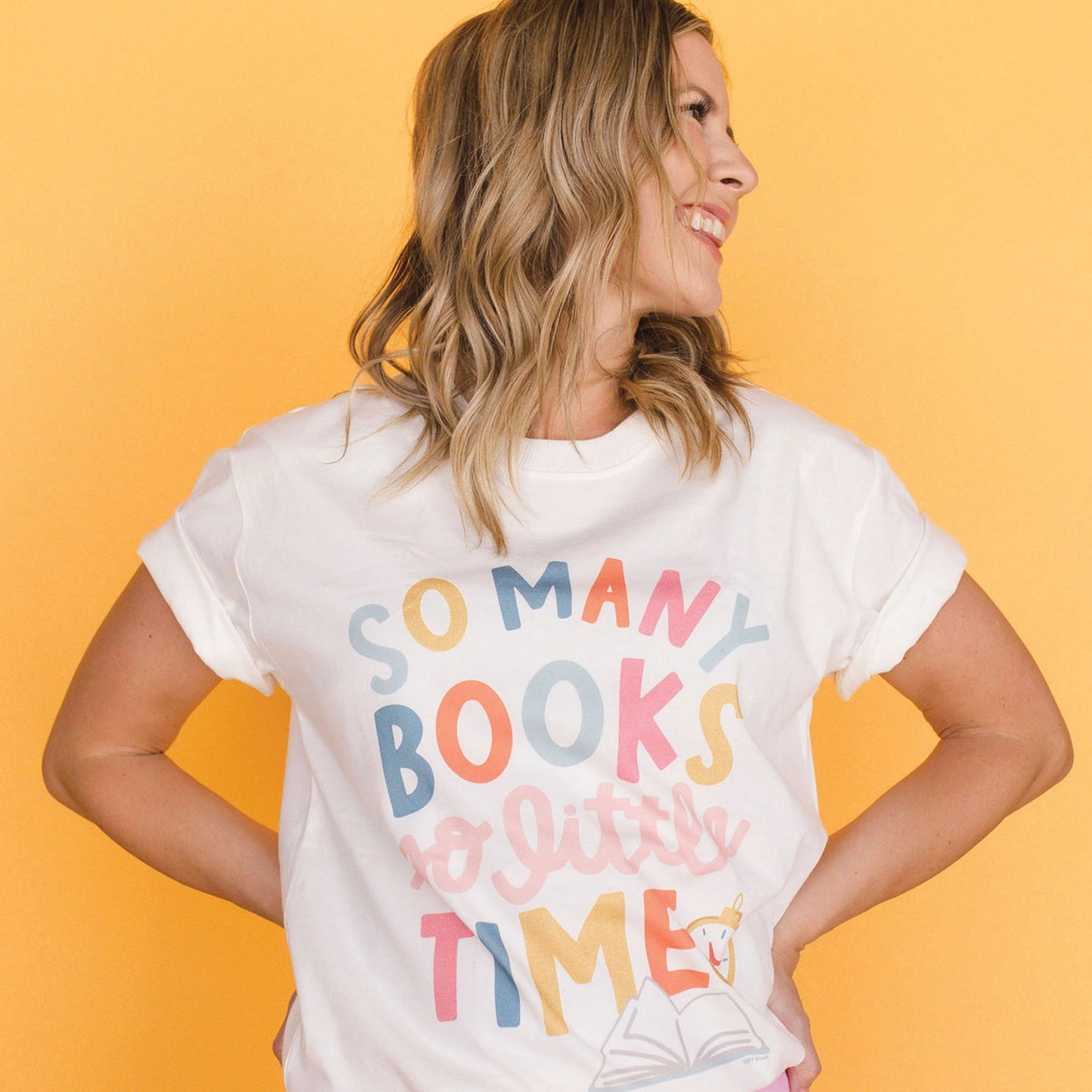So Many Books Tee - Ivory