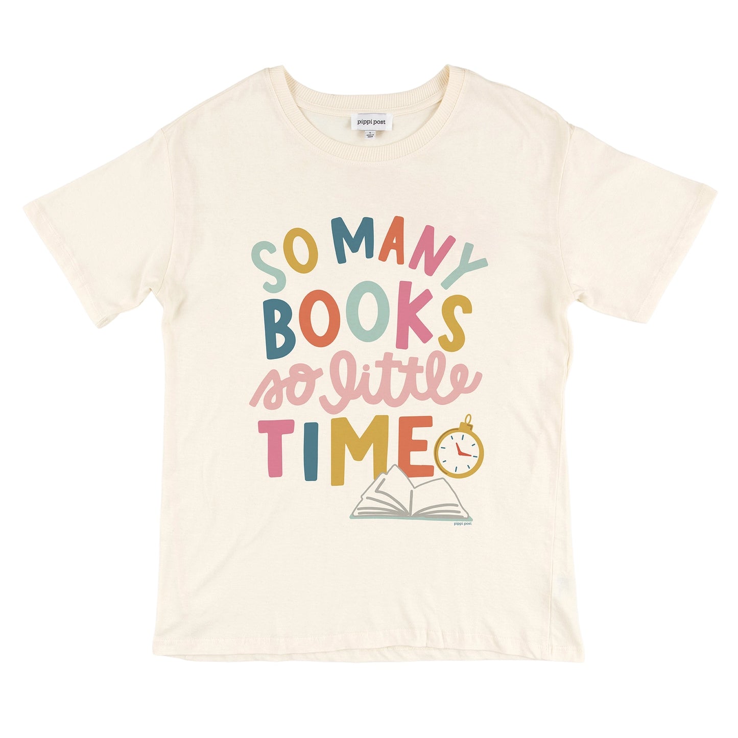 So Many Books Tee - Ivory
