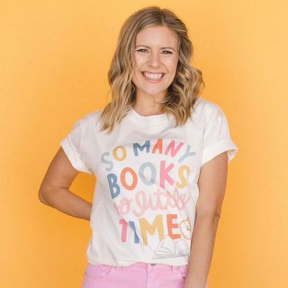 So Many Books Tee - Ivory