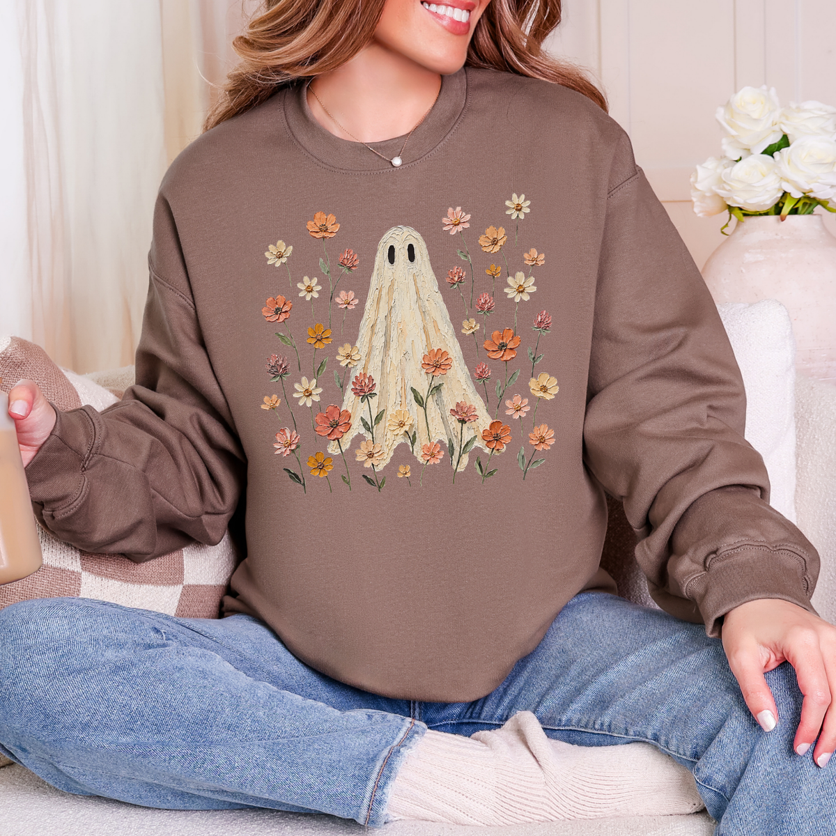 Floral Ghost Sweatshirt